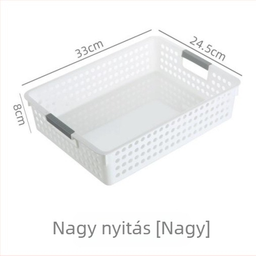 Asztali tároló kosár, vastagított, nagy kapacitású, műanyag, modell hc-870, modern egyszerű stílus