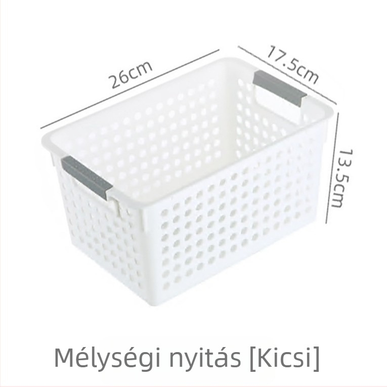 Asztali tároló kosár, vastagított, nagy kapacitású, műanyag, modell hc-870, modern egyszerű stílus