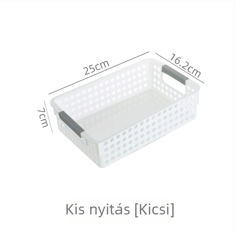 Asztali tároló kosár, vastagított, nagy kapacitású, műanyag, modell hc-870, modern egyszerű stílus