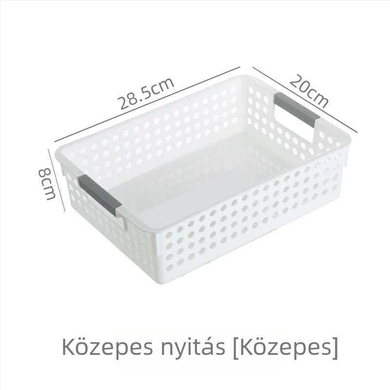 Asztali tároló kosár, vastagított, nagy kapacitású, műanyag, modell hc-870, modern egyszerű stílus