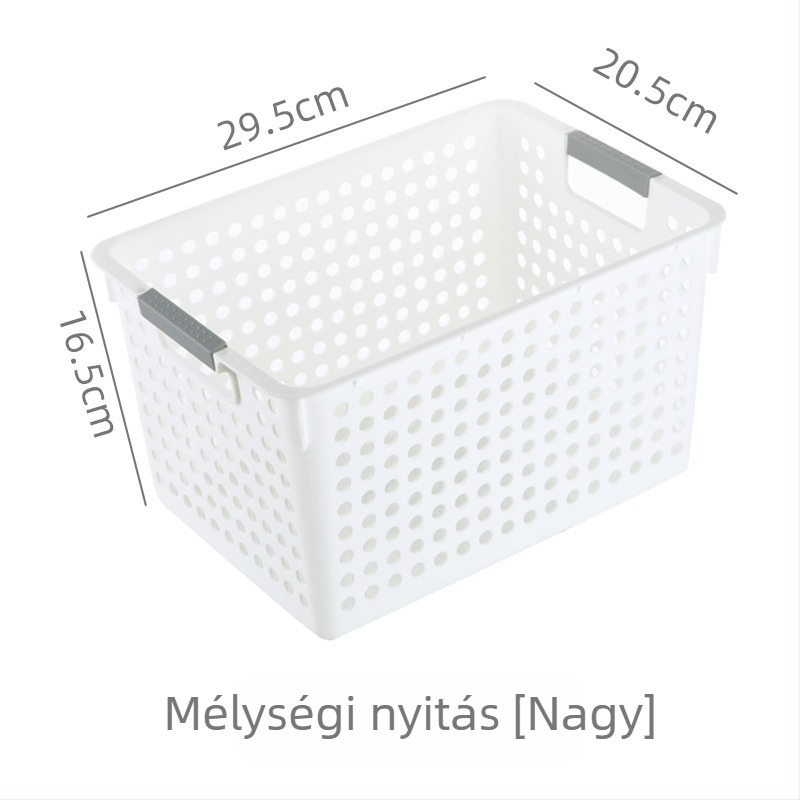 Asztali tároló kosár, vastagított, nagy kapacitású, műanyag, modell hc-870, modern egyszerű stílus