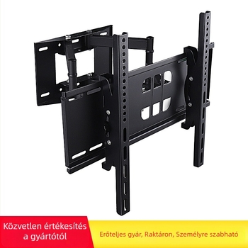 Teleszkópos forgó falra szerelhető TV-tartó/LCD monitorhoz, vas keret, mechanikus vezérlés, teherbírás 15 kg+