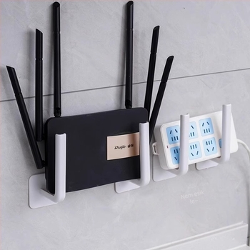 Hangge Router falra szerelt tároló - Többfunkciós, Kinyitható, Szívófalra szerelhető, 1 réteg, 100% új műanyag, Nappali rendező