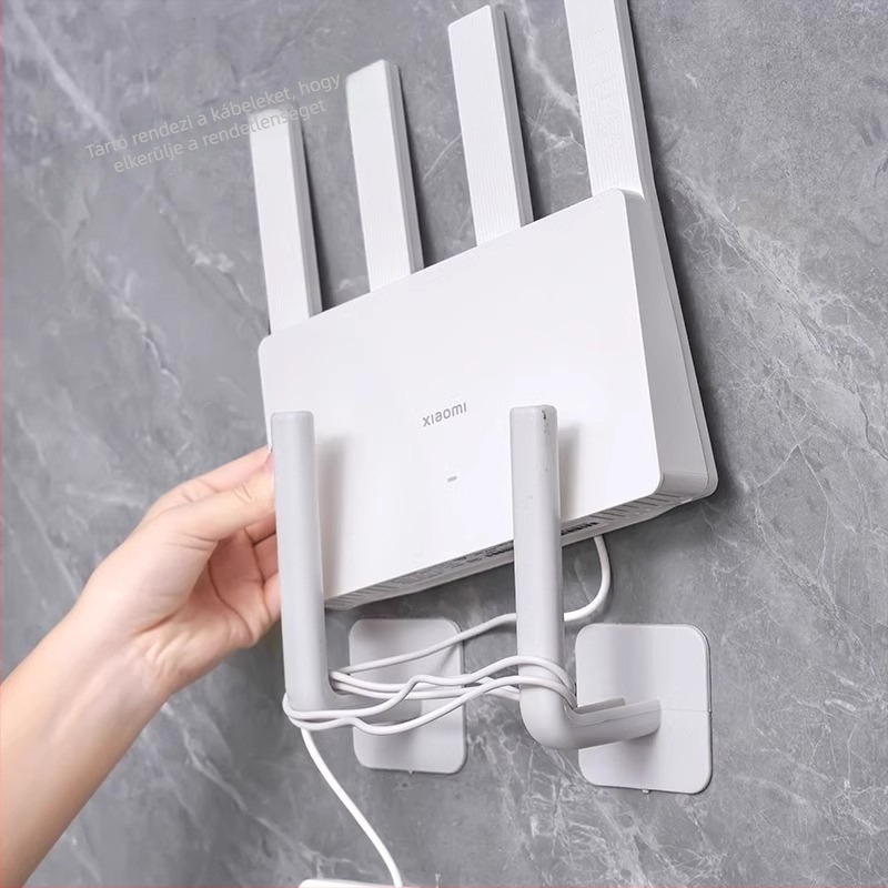 Hangge Router falra szerelt tároló - Többfunkciós, Kinyitható, Szívófalra szerelhető, 1 réteg, 100% új műanyag, Nappali rendező