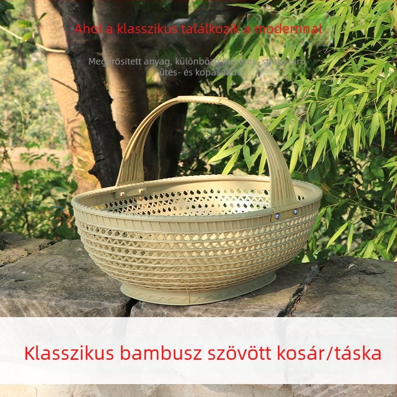Műanyag gyümölcs- és zöldségkosár, modell 0-3, modern minimalista stílus, otthoni használatra