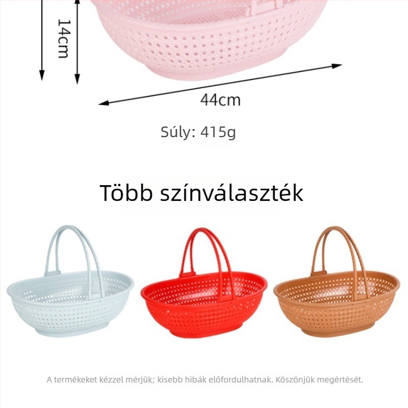 Műanyag gyümölcs- és zöldségkosár, modell 0-3, modern minimalista stílus, otthoni használatra