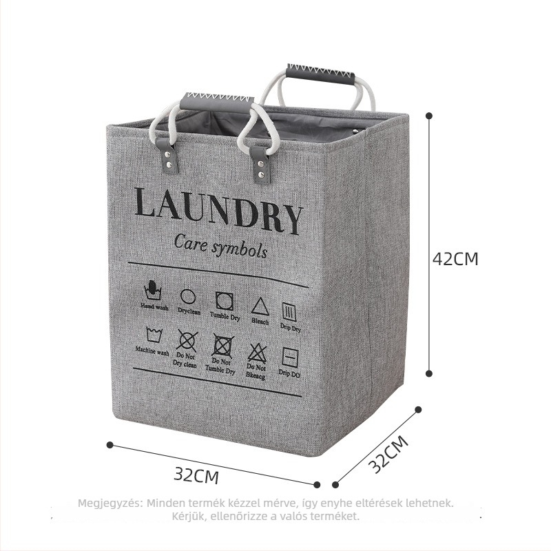 Lenvászonból készült tárolókosár pamut kötélszínerrel – modell Cotton rope portable linen storage basket-01, modern minimalist stílus, ruhák, kozmetikumok, könyvek és kábelek számára