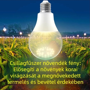 LED növények növekedési lámpája, teljes spektrummal, 32 LED, 2015 lm, 220V bemenet, Mullinsen chip, élettartam 30000 óra
