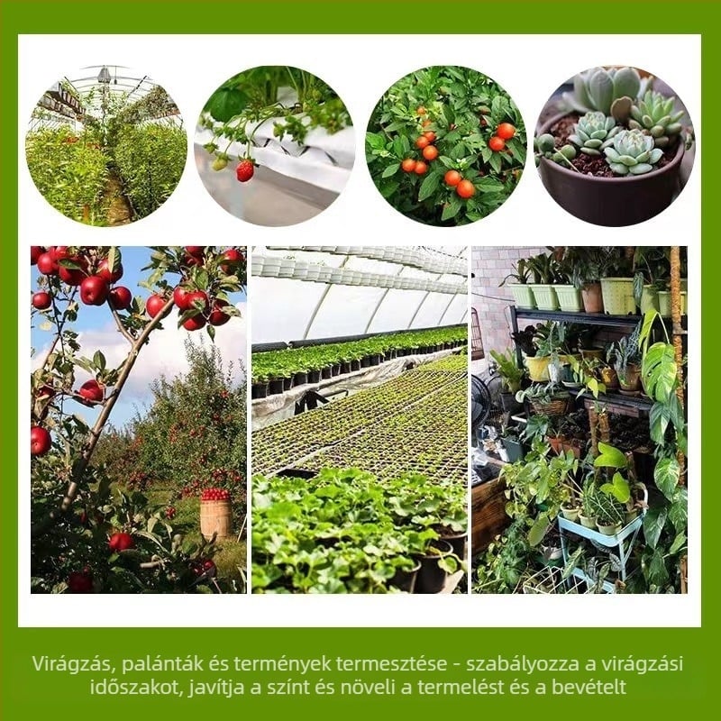 LED növények növekedési lámpája, teljes spektrummal, 32 LED, 2015 lm, 220V bemenet, Mullinsen chip, élettartam 30000 óra