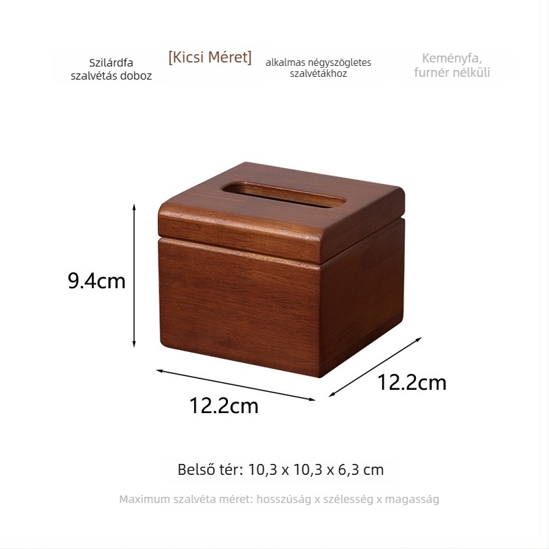 Fából készült szalvétatartó, modell ZJH03, logónyomtatás elérhető, testreszabás, többfunkciós, Új kínai stílus