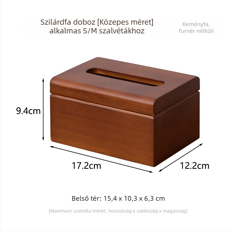 Fából készült szalvétatartó, modell ZJH03, logónyomtatás elérhető, testreszabás, többfunkciós, Új kínai stílus