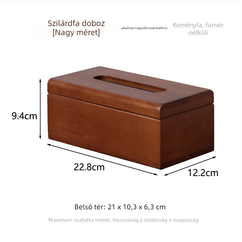 Fából készült szalvétatartó, modell ZJH03, logónyomtatás elérhető, testreszabás, többfunkciós, Új kínai stílus