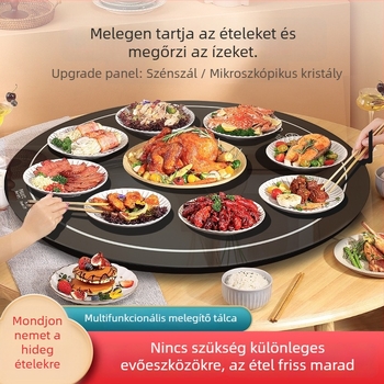 Intelligens állandó hőmérsékletű ételmelegítő tálca, testreszabható, 500W, 220V, súly 600 g