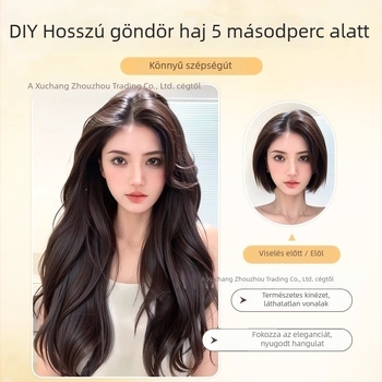 Paróka: hosszú, göndör haj, hőálló rostból, modell SC60, egy darabból álló kialakítás