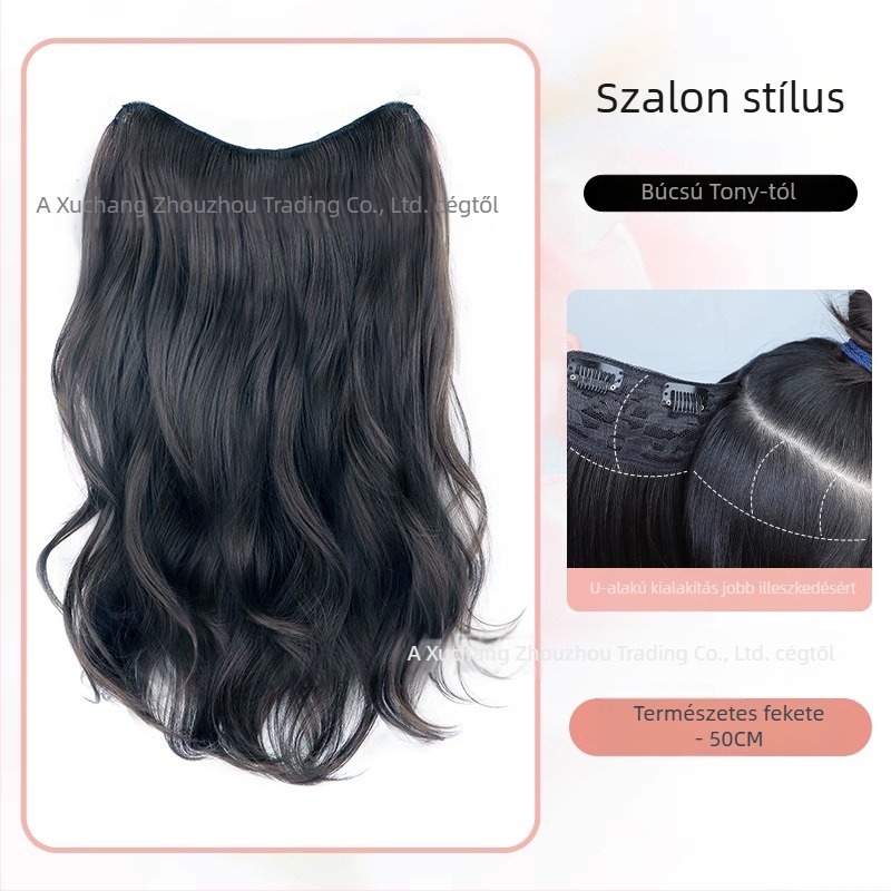 Paróka: hosszú, göndör haj, hőálló rostból, modell SC60, egy darabból álló kialakítás