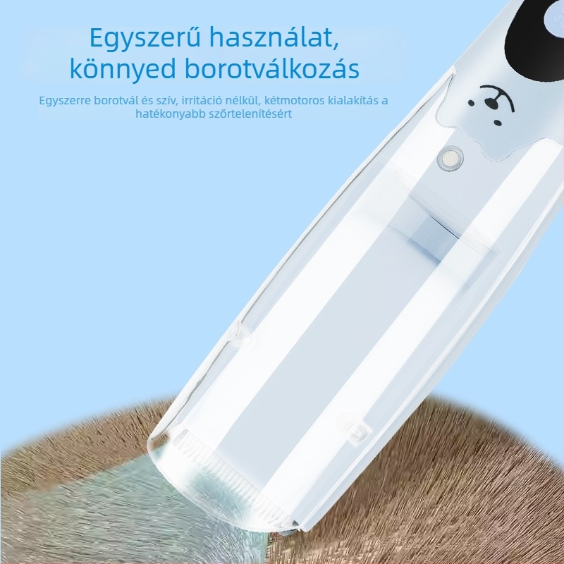 Baba- és gyerekeknek szánt akkumulátoros elektromos hajvágó, kerámiás vágóél, levehető és mosható fej, 800–1000 mAh, 36–45 dB