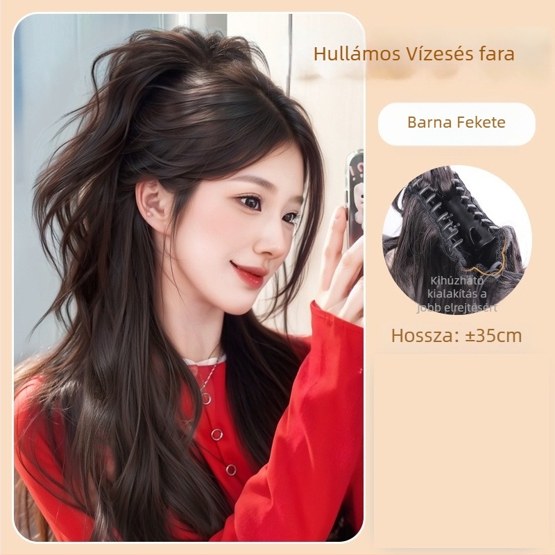 Paróka farokkal – Stílus: hajcsomó, Modell Graffiti Waterfall Straight, Haj anyaga: magas hőmérsékletű vezeték, Feldolgozási technika: Mechanizmus