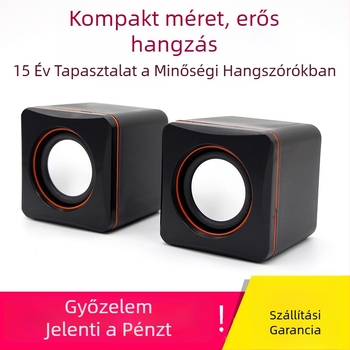 Számítógépes hangszórók 2.0, 2×3W, USB-energiaellátás, USB és 3,5 mm-es bemenet, frekvencia-tartomány 60 Hz–15 kHz