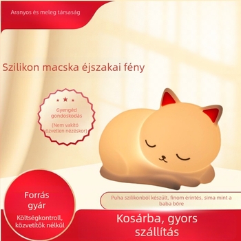 Szilikon éjszakai fény érintéses kapcsolóval, beépített akkumulátor, szenzoros világítás és környezeti világítás