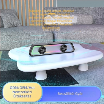 Bluetooth 5.3 asztali hangsáv beépített akkumulátorral (2000–4000mAh), teljesítmény 8W×2, frekvencia 100Hz–20kHz, SNR ≥75dB, ABS+ tükrös ház