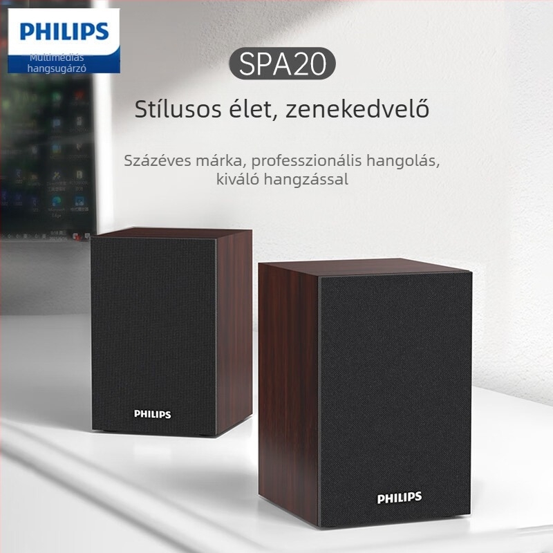 PHILIPS SPA20 fa asztali USB hangszóró számítógéphez и laptophoz, 2023