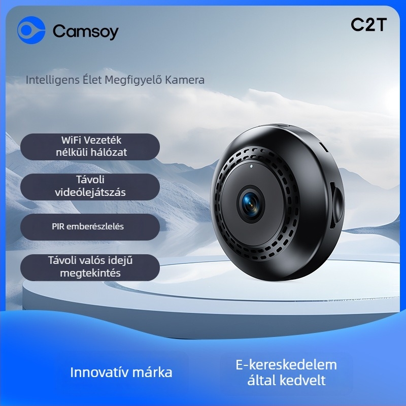 CAMSOY C2T vezeték nélküli IP kamera, kerek kialakítás, 1080p, 0.05 lx minimális megvilágítás, 3.6 mm objektív, éjszakai látás