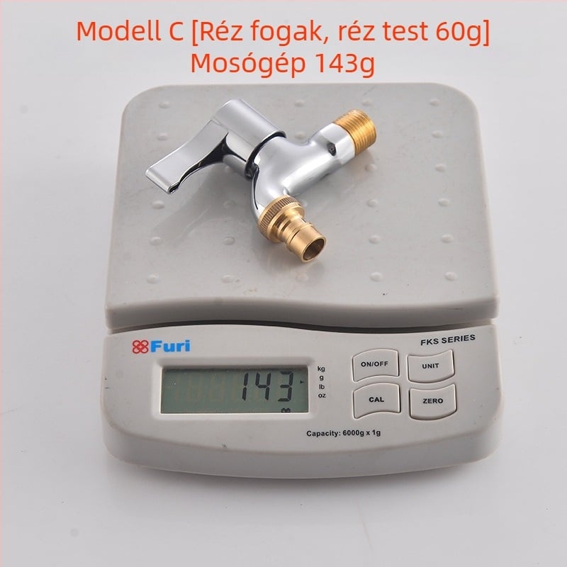 réz mosógép csaptele, forgatható szerelés, kerámiás cartridge szeleppel, egykezes