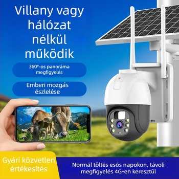 360° Kültéri infravörös éjszakai megfigyelő 4K kamera, 4 mm objektív, IR távolság 25 m, 12 V tápegység