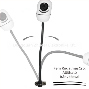 Monitor tartó 360°-os forgatással, fém kivitel, hőre zsugorodó cső bevonattal, rugalmas nyak