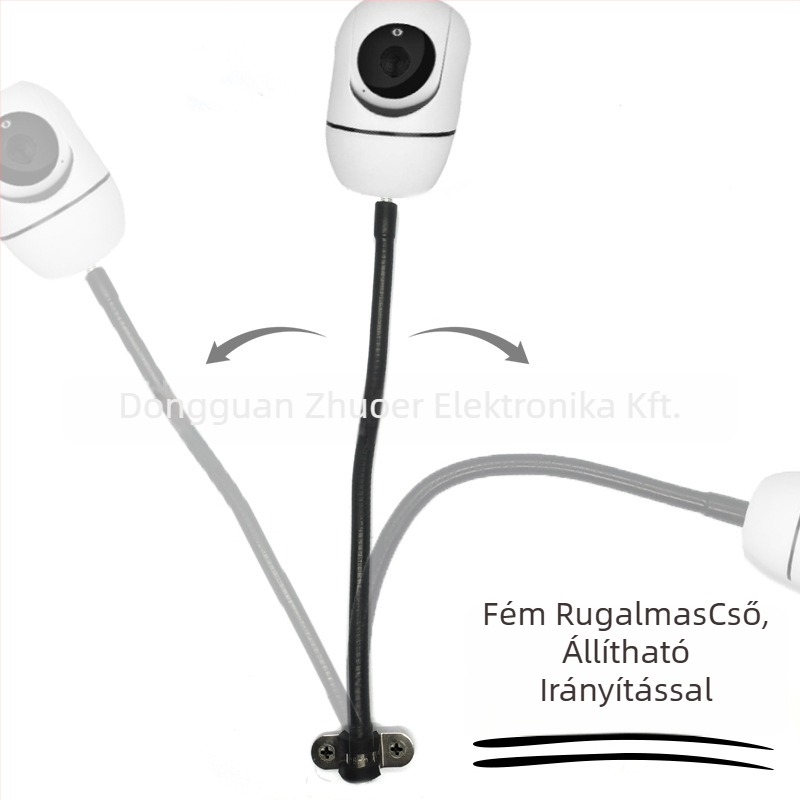 Monitor tartó 360°-os forgatással, fém kivitel, hőre zsugorodó cső bevonattal, rugalmas nyak