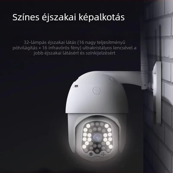 Kültéri IP kamera, 360° nézet, 4G vezeték nélküli, 8MP GC8613 érzékelő, 4mm F1.6 objektív, éjjellátás 30 m-ig
