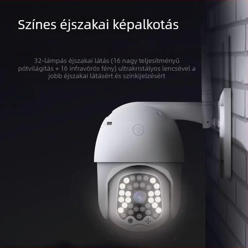Kültéri IP kamera, 360° nézet, 4G vezeték nélküli, 8MP GC8613 érzékelő, 4mm F1.6 objektív, éjjellátás 30 m-ig