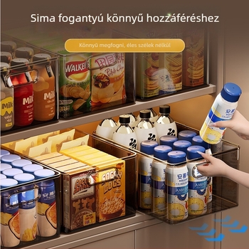 Asztali tároló doboz, fedél nélküli, PET anyag, rendezésre, modern minimalist stílus