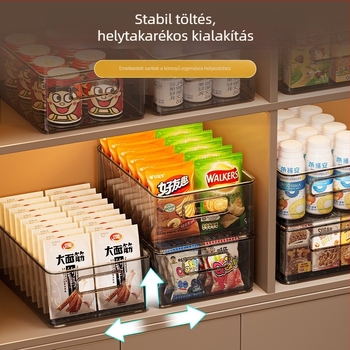 Asztali tároló doboz, fedél nélküli, PET anyag, rendezésre, modern minimalist stílus