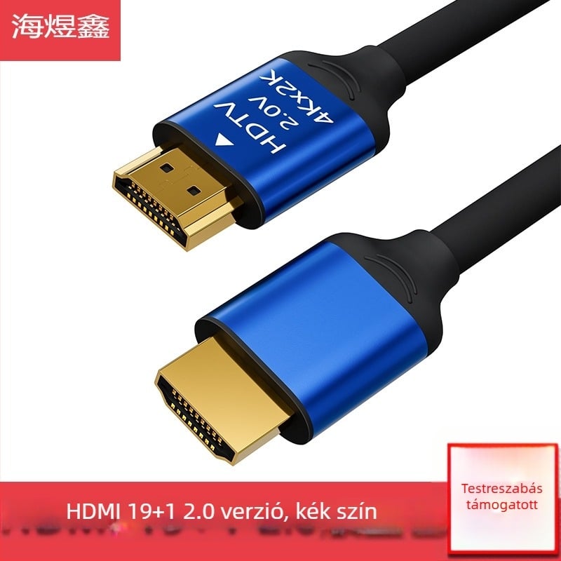 HDMI kábel 4K 2.0 aranyozott csatlakozók, réz vezető, TV-hez