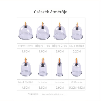 Vákuumos köpölyöző készülék - függőleges kivitel, otthoni használatra, üvegmentes konstrukció, 24 pohár, 12 készlet dobozonként