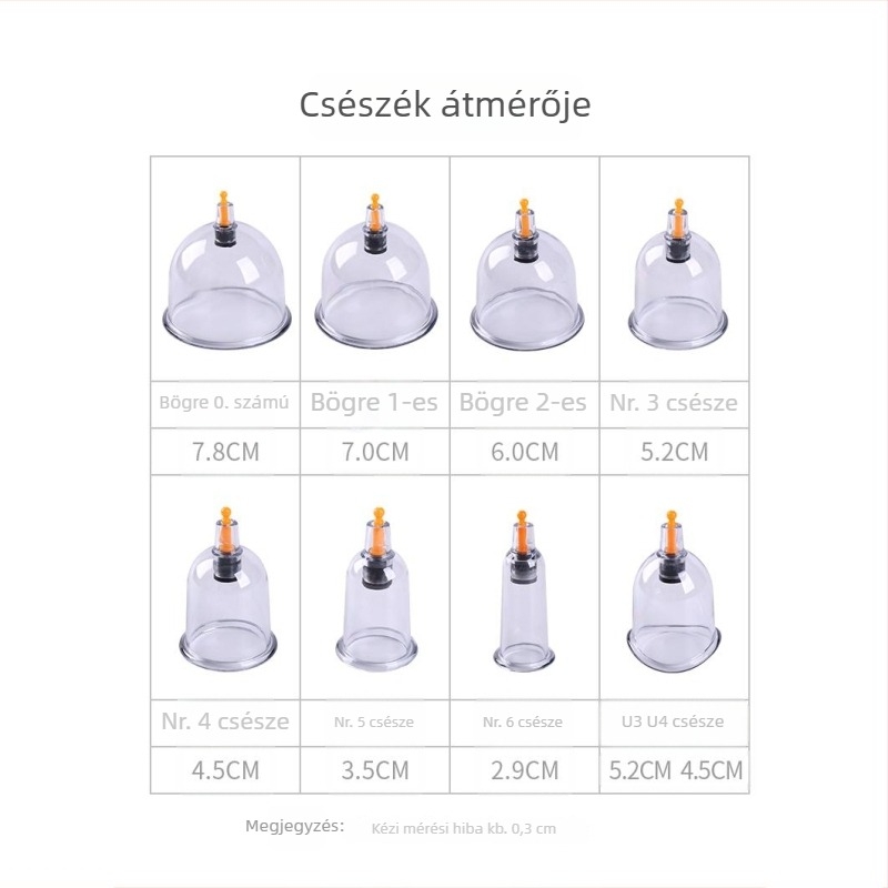 Vákuumos köpölyöző készülék - függőleges kivitel, otthoni használatra, üvegmentes konstrukció, 24 pohár, 12 készlet dobozonként