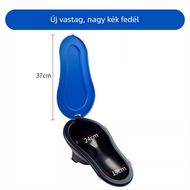 Műanyag ideiglenes vécé építkezésekhez — tartály nélkül, szabványos csatornaátmérő, szifon nélkül