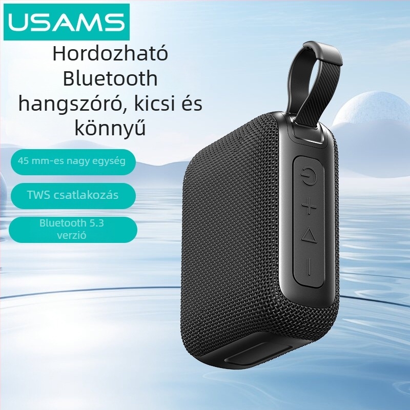 USAMS kültéri Bluetooth hangszóró, vízálló kivitel, Bluetooth 5.0, 10 m hatótávolság, üzemidő 4–8 óra