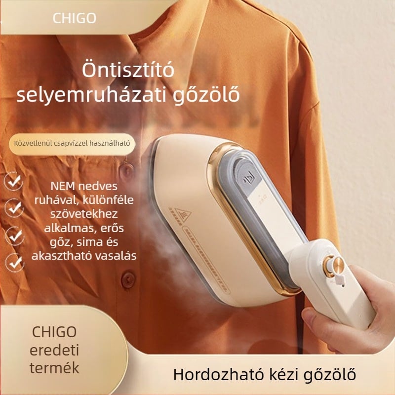 Chigo kézi ruhaszárító gőzölő készülék - erős gőz, hordozható, forgatható fej (Márka: Chigo; Névleges feszültség: 111–240 V; Kategória: Ruhaszárító gőzölő)