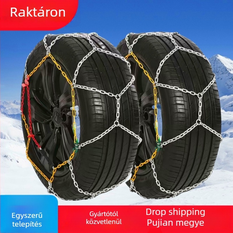 Gumiabroncs-anti csúszás lánc autókhoz, kisbuszokhoz és terepjárókhoz — ötvözött acél lánc | Modell: KN anti-skid chain | Gumiabroncs-kompatibilitás: konzultáljon
