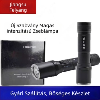 Alumíniumötvözetes LED zseblámpa, 3 W, 2000 mAh, újratölthető