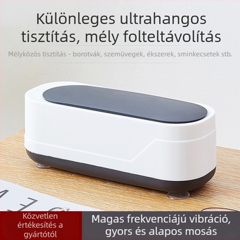 Ultrahangos kontaktlencse tisztító, USB-vel működő, 3W, 3.7V, kapacitás akár 300 ml, mechanikus üzemmód