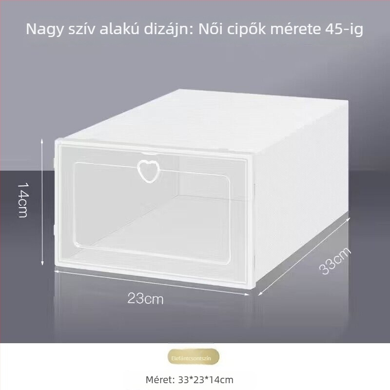 Benta műanyag cipősdoboz – helytakarékos, átlátszó rendező cipőkhoz és kozmetikumokhoz, logónyomás elérhető