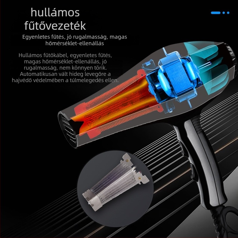 Hajszárító 1800W, AC motor, 220V, 2 fokozat, meleg és hideg levegő
