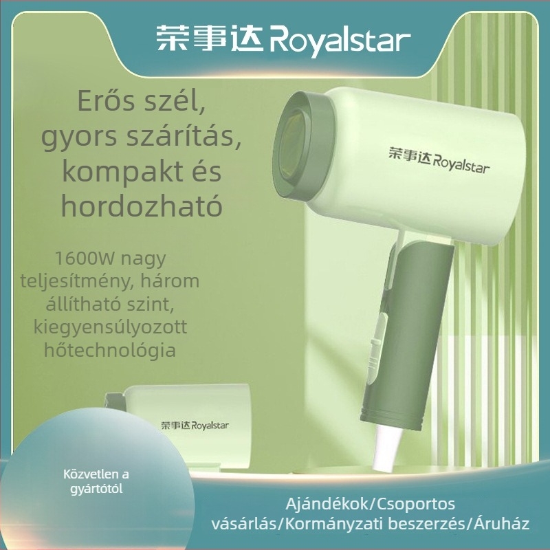 Hajszárító negatív ionokkal, összecsukható, 1300W, AC motor, 220V