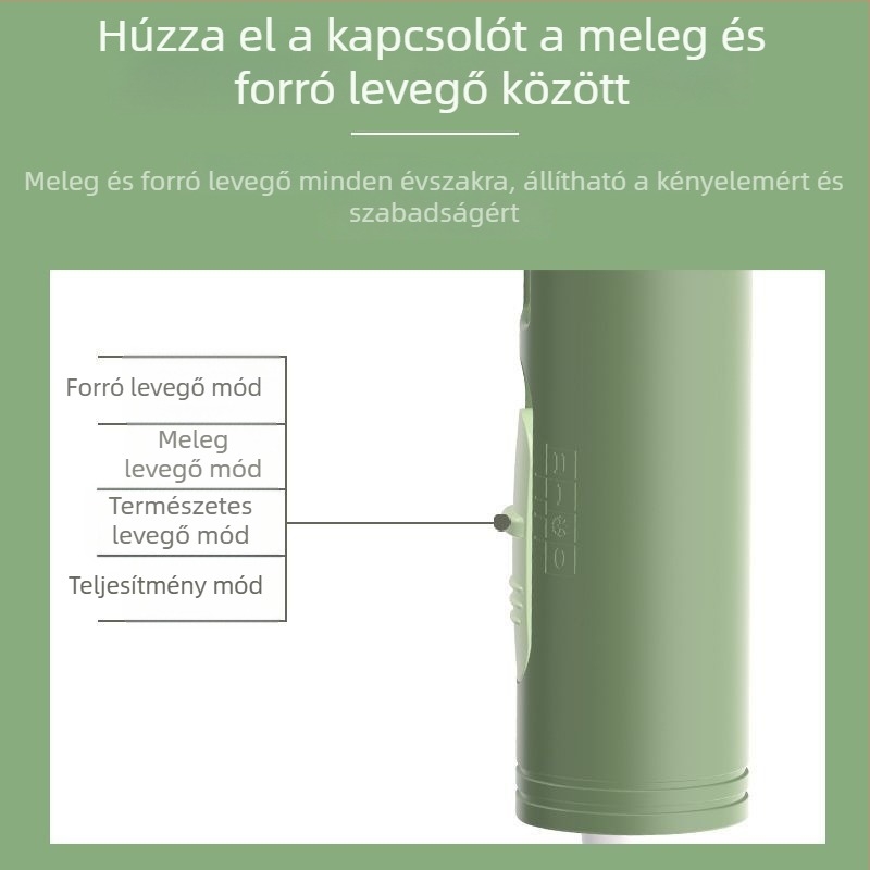 Hajszárító negatív ionokkal, összecsukható, 1300W, AC motor, 220V