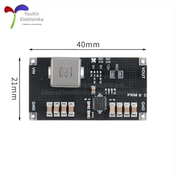 TPS61088 Li-ion akkumulátor Boost DC-DC modul, bemenet 5V/9V/12V, kimenet akár 10A