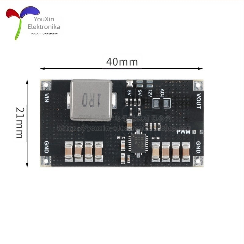 TPS61088 Li-ion akkumulátor Boost DC-DC modul, bemenet 5V/9V/12V, kimenet akár 10A