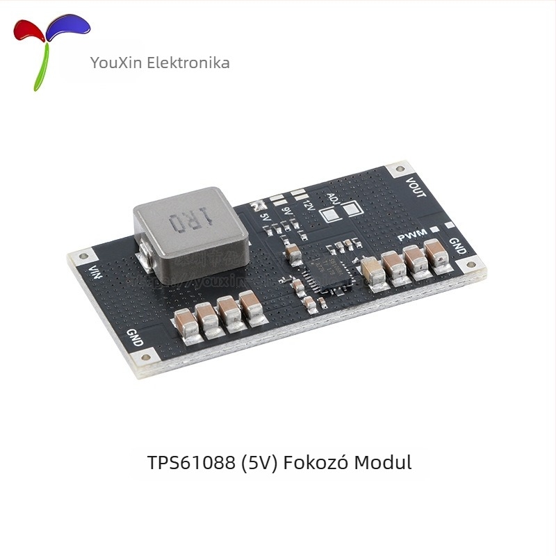 TPS61088 Li-ion akkumulátor Boost DC-DC modul, bemenet 5V/9V/12V, kimenet akár 10A